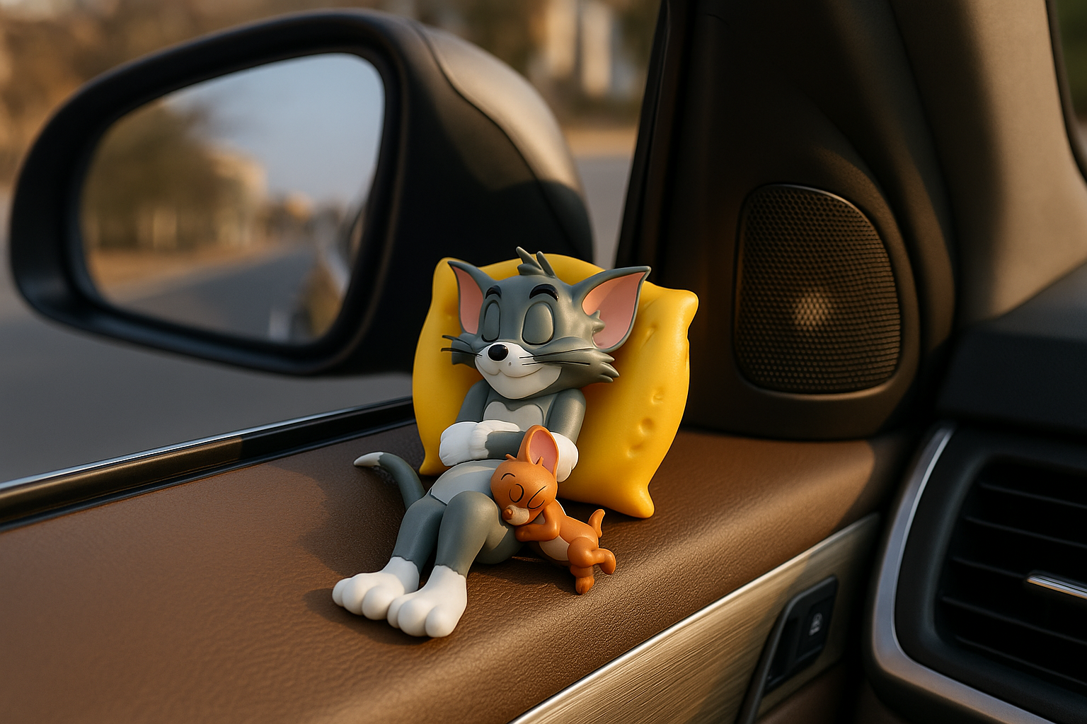 Tom & Jerry Cute Sleeping Car Interior Accessory